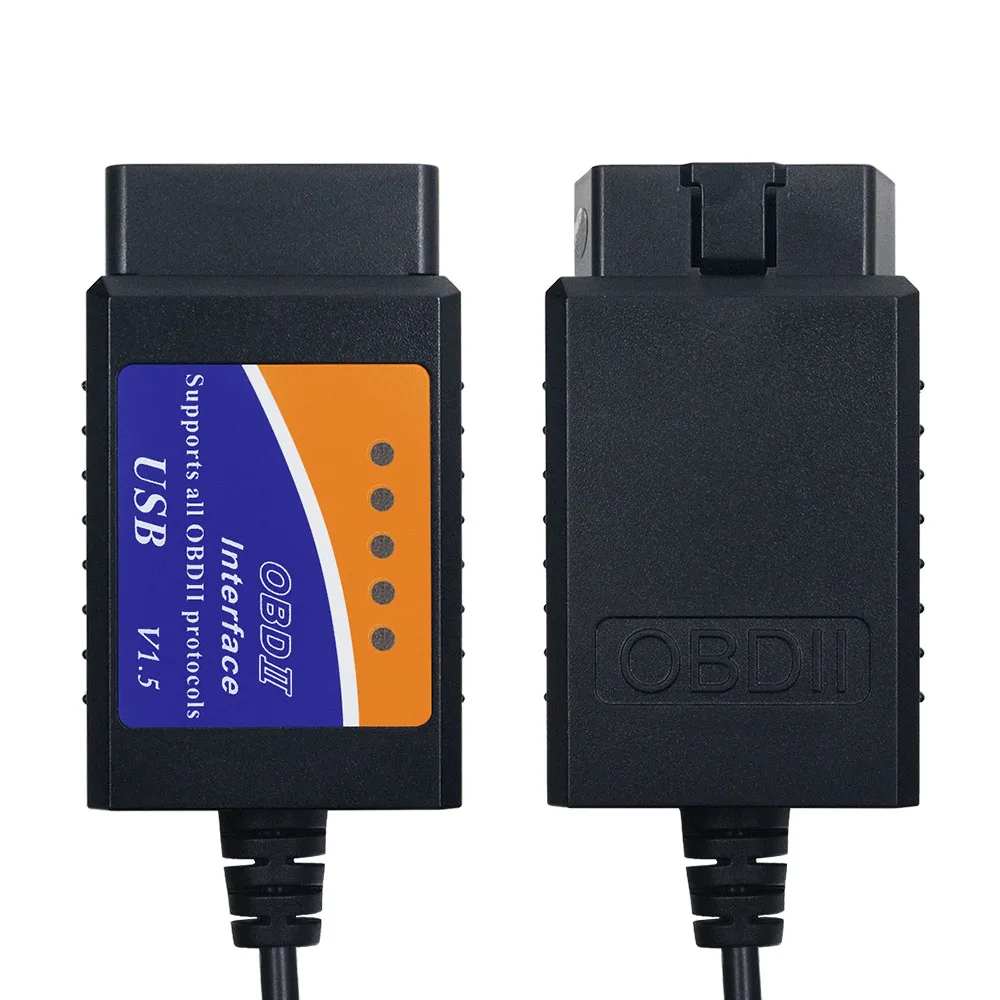 Автомобильный сканер ELM 327 USB V1.5 PIC18F25K80 чип OBDII ELM327 1 5 инструмент 16-контактный
