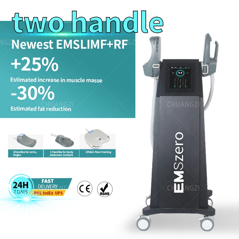 

2022Black model 4 Handles Emslim Neo Rf machine Body Sculpting Fat Burning Ems Muscle Building Stimulation Machine
