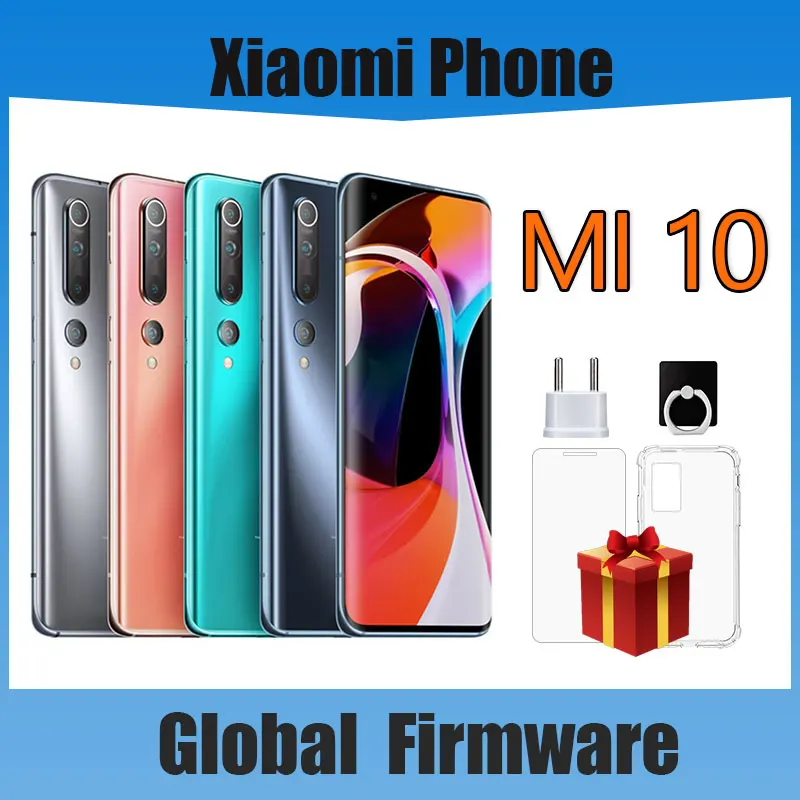 Xiaomi сотовый телефон Mi 10 смартфон, Qualcomm Snapdragon 865 Android сотовый телефон 4780 мАч МП
