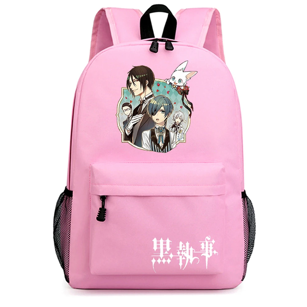 

Anime Black Butler Canvas Backpack Student Schoolbag Teenger Unisex Packsack Mochila Travel Laptop Bag