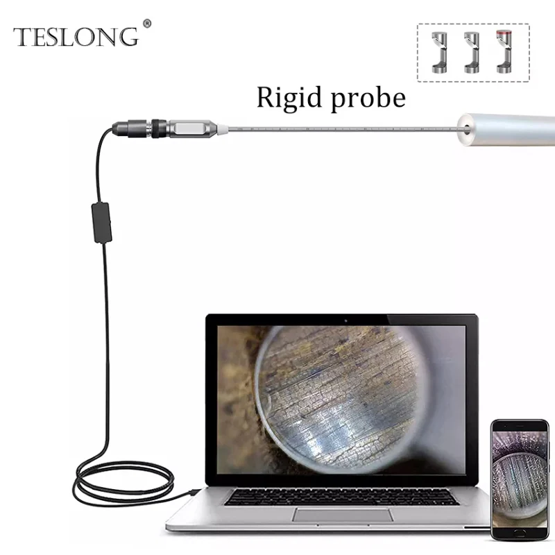 

Teslong Rigid Rifle Endoscope, Gun Camera Borescope for Barrel, 26'' Rod Fits .20 Caliber & Larger, Suitable for Android Phone
