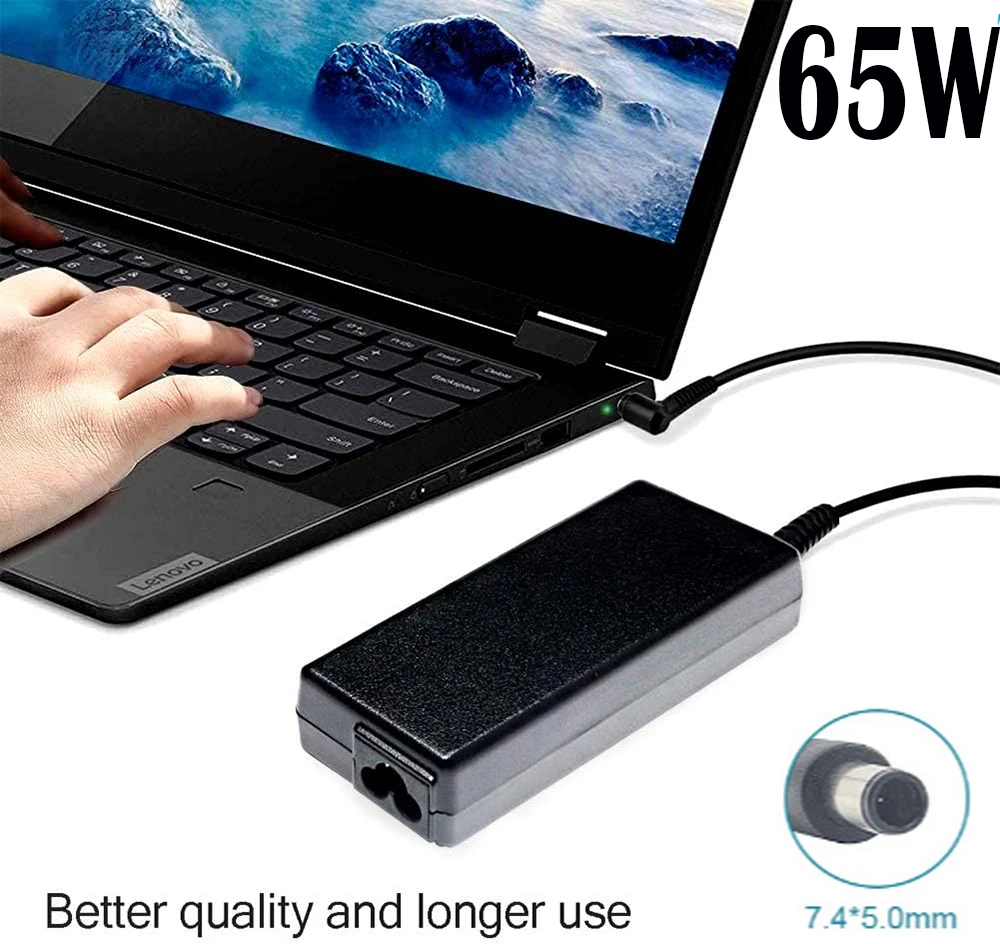 65W Charger for HP EliteBook 840 G1 G2 Probook  450 455 G1 G2 645 650 655 G1 EliteBook 820 840 850 G1 G2 / Pavilion DV4 DM4 DV7