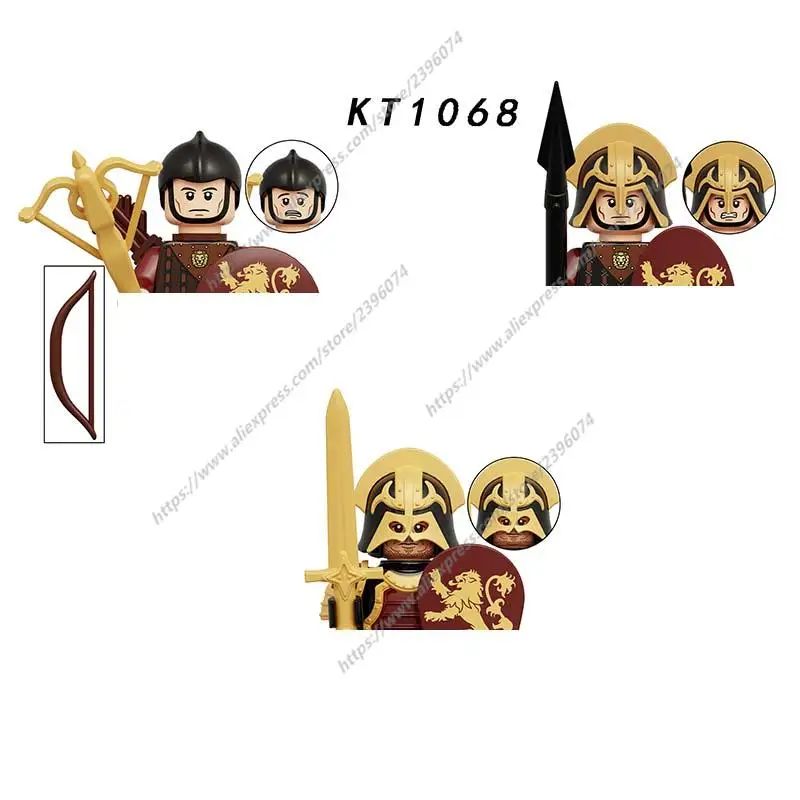 

Single Medieval Knight Building Blocks toys Series-104 KT1068 XP516 XP517 XP518