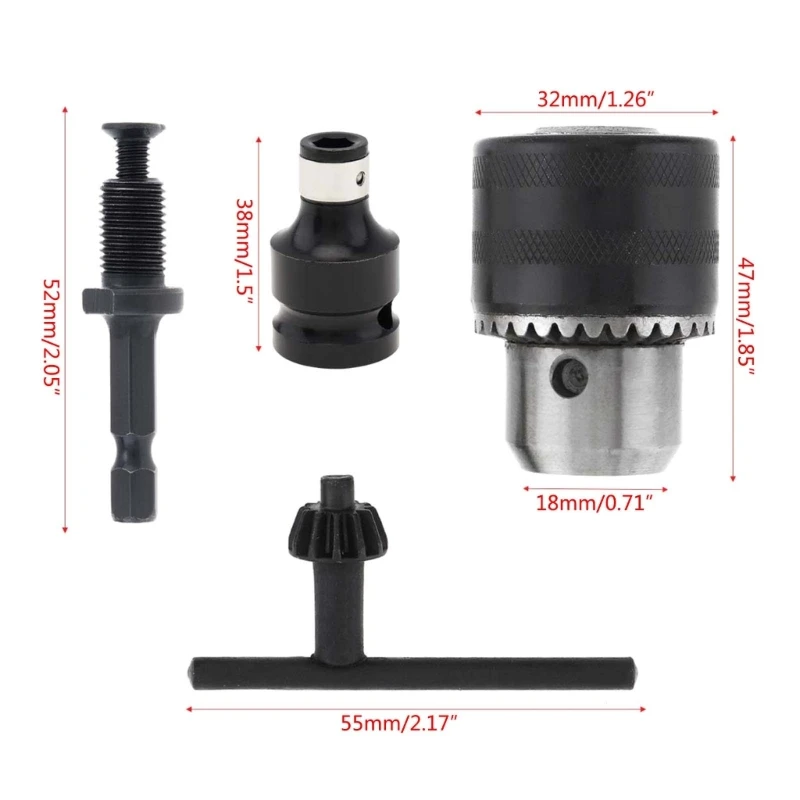 Адаптер патрона для сверла 3/8 дюйма патрон дрели с быстросменным хвостовиком 1/4