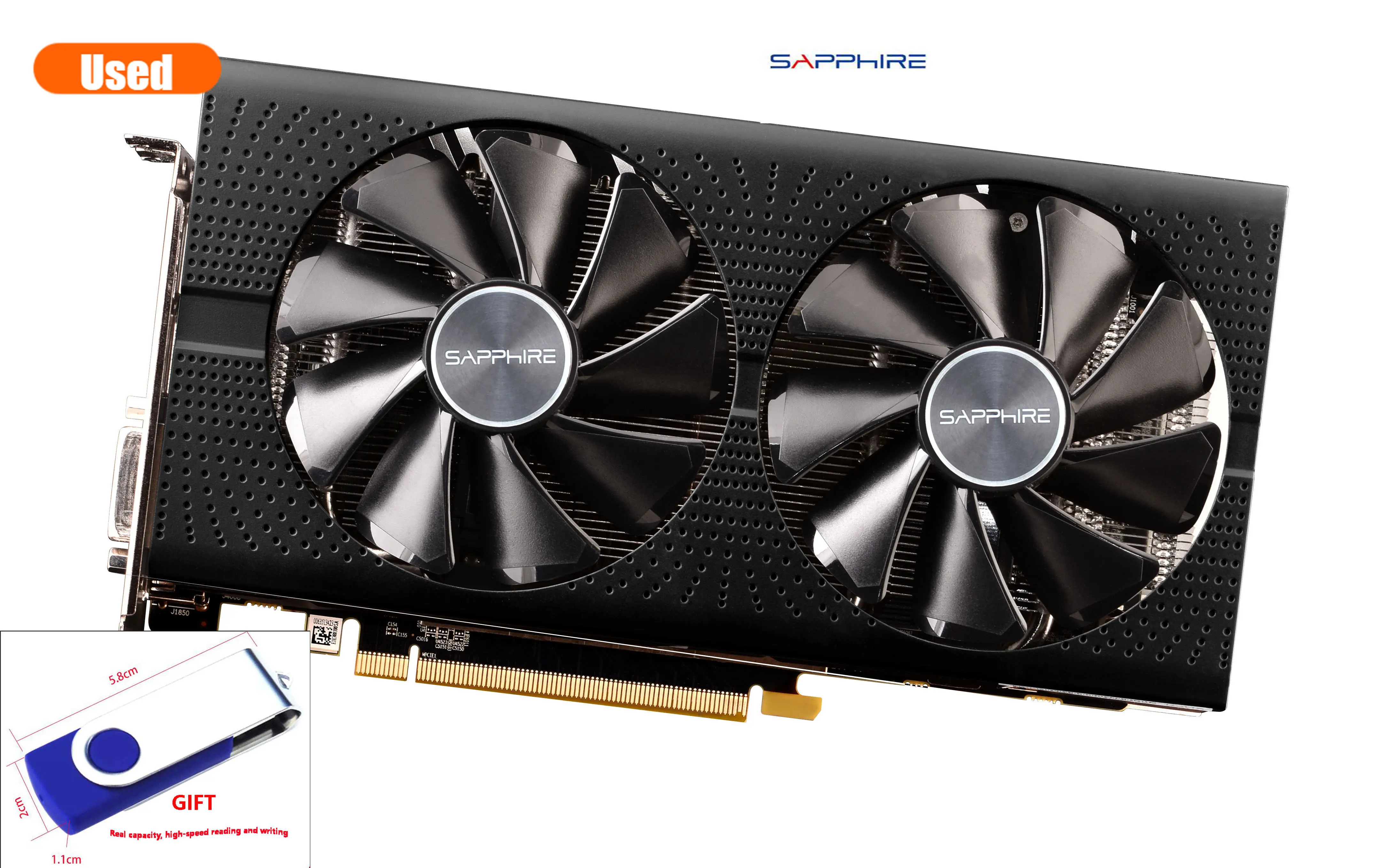 Видеокарта SAPPHIRE RX580 2048SP8GB 256Bit GDDR5, графические карты для AMD RX 500 серии, VGA карты с U-диском 32 Гб