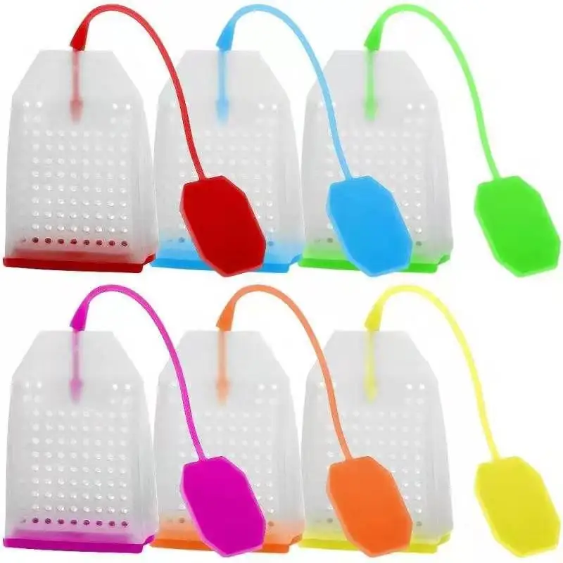 

1Pcs Bag Type Silicone Tea Strainer Herbal Spice Infuser Filter Diffuser Kitchen Coffee Tea Tools Color Random