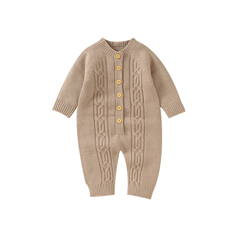 

Baby Rompers Long Sleeve One Piece Knitted Newborn Netural Solid Jumpsuits Outfits for Infant Kids Boys Girls Outerwear Costumes