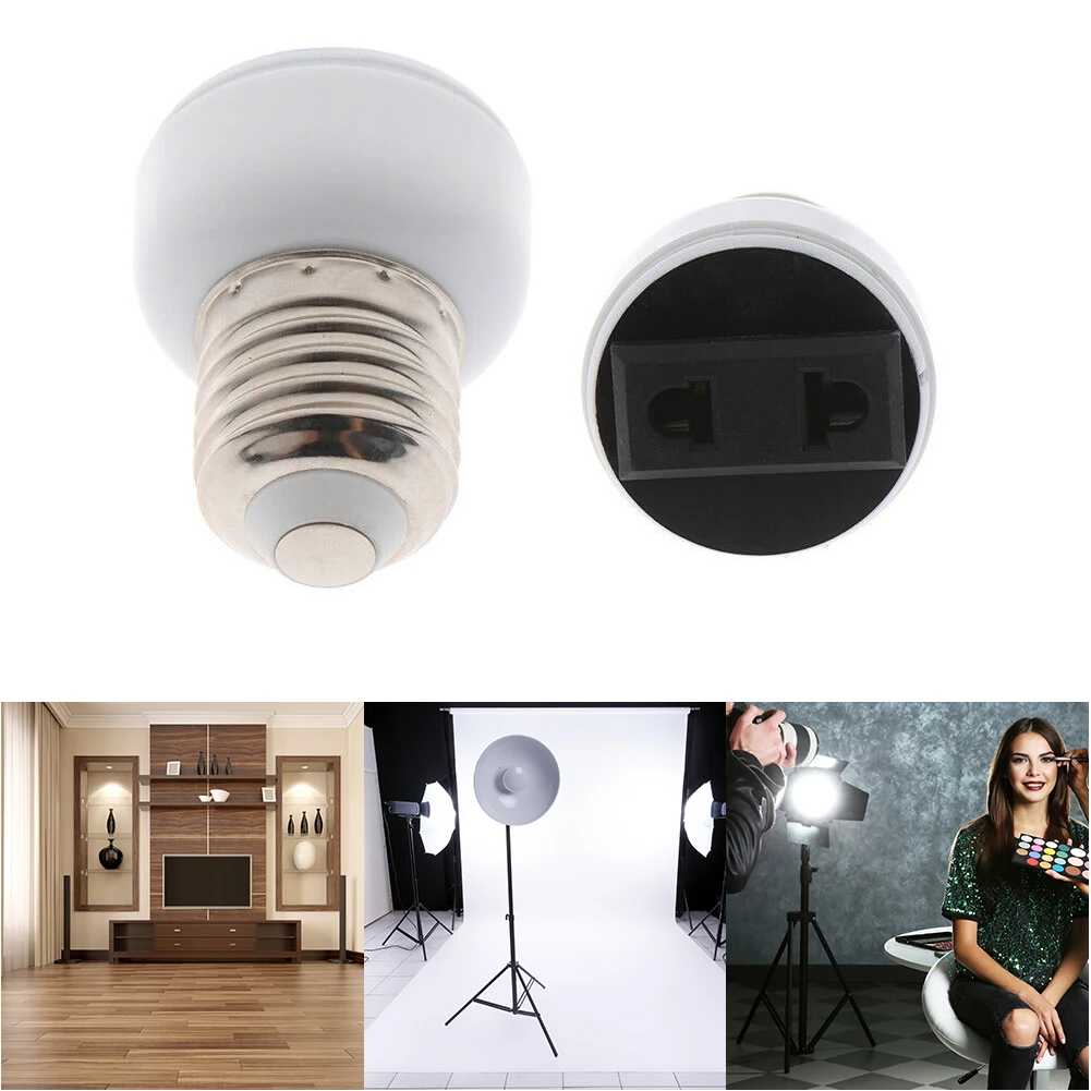 

1/2pcs E27 ABS US/AU Plug Connector Accessories Bulb Holder Lighting Fixture Bulb Base Screw Light Socket Conversion for Light