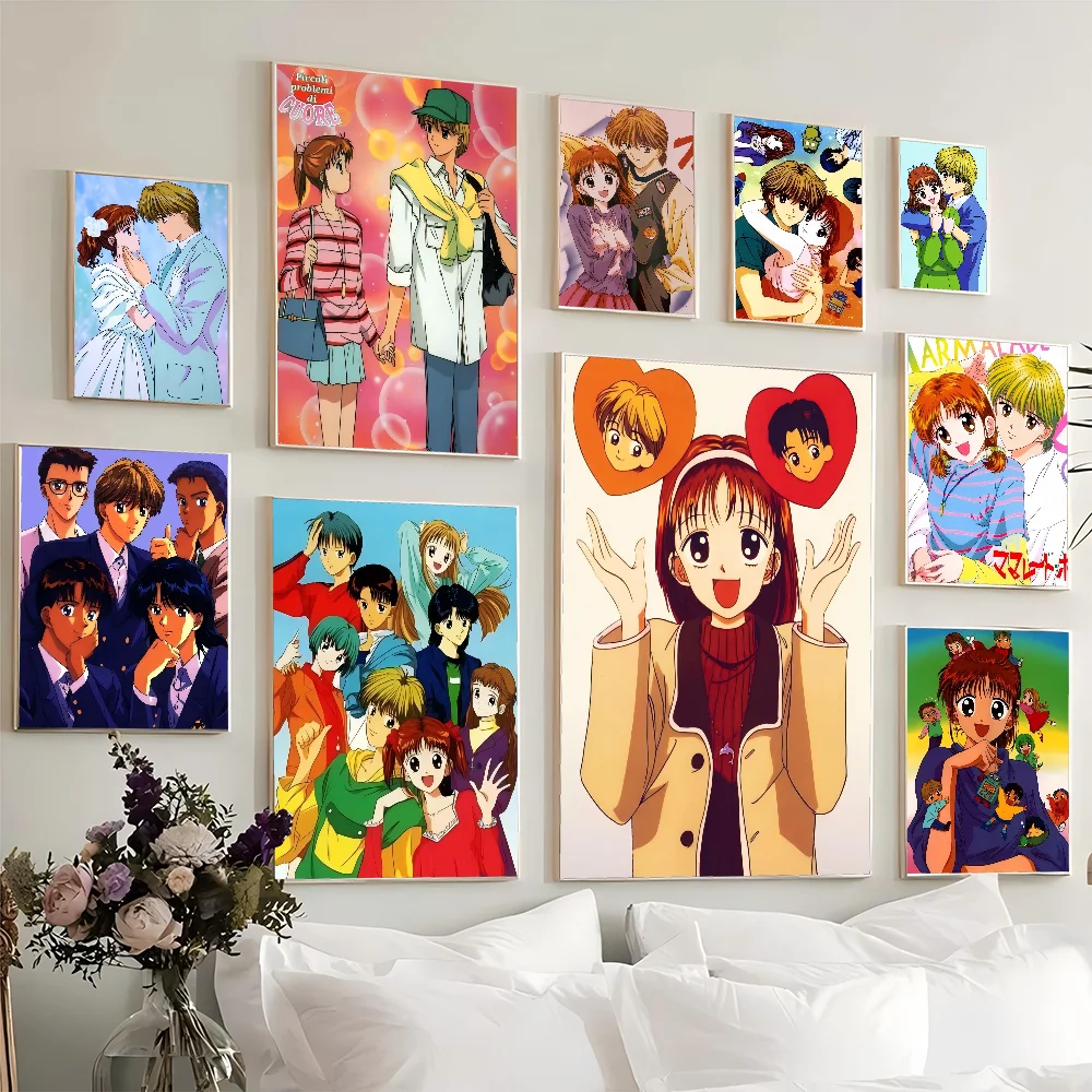 Marmalade Boy Anime Vintage Posters Sticky Retro Kraft Paper Sticker DIY Room Bar Cafe Kawaii Decor