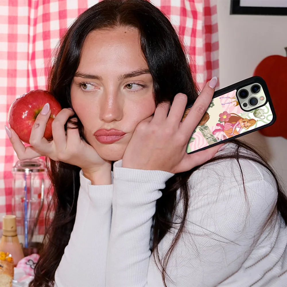 Чехол для телефона Girl W-Винкс C-Club IPhone 11 12 13 14 15 Plus Pro Max зеркальный акриловый чехол