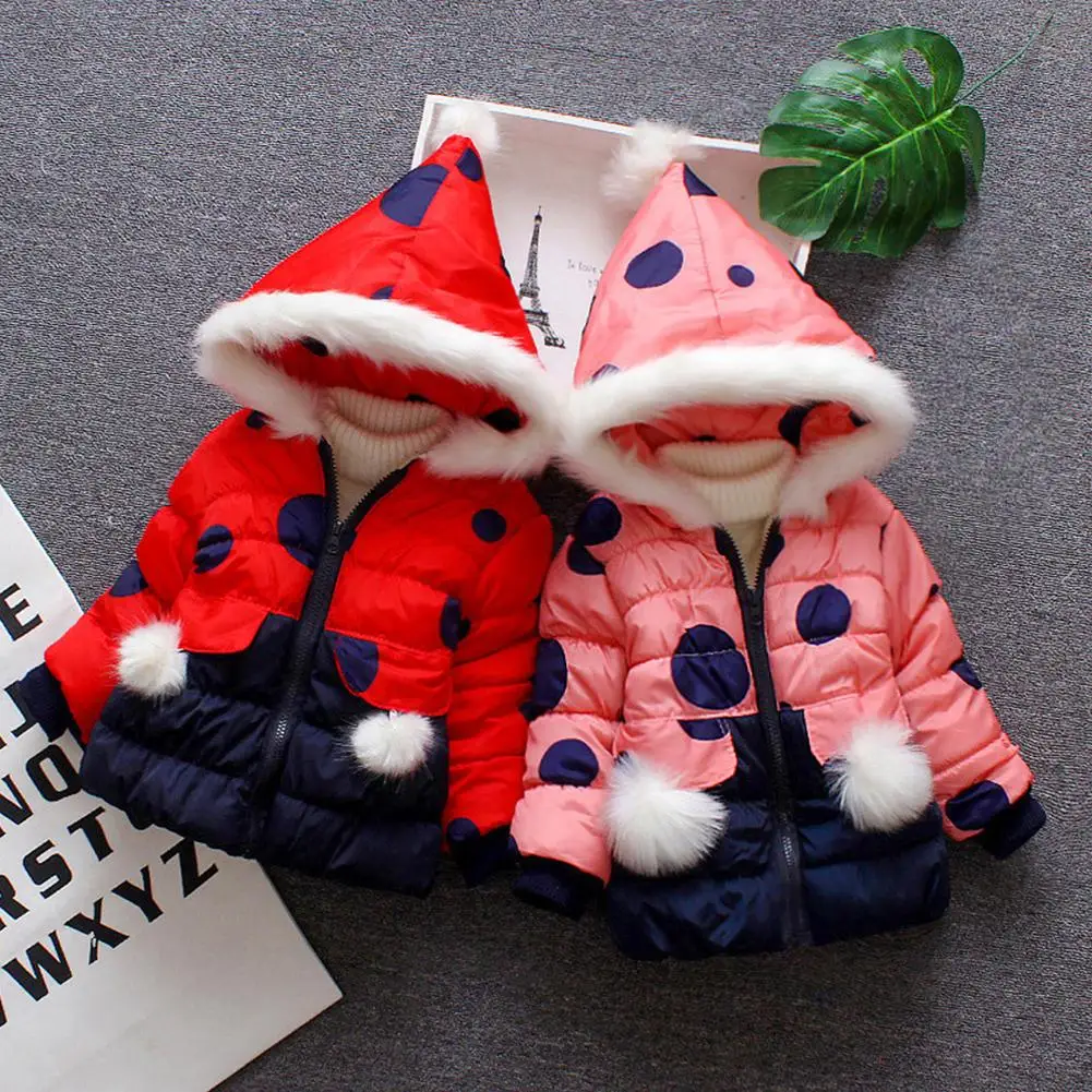 

Пуховик для маленьких детей, детское Спортивное зимнее флисовое пальто с мультяшным принтом для девочек, Повседневная Теплая Повседневная ...