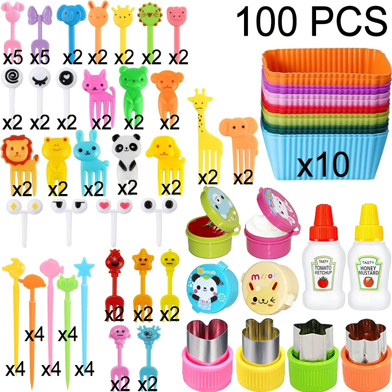 

Мини-вилки для фруктов детские животные пластик