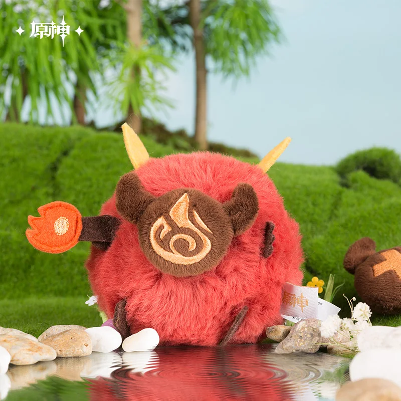 Anime Plush Accessories Game Genshin Impact Cosplay Pendant Elements Hilichurl Backpacks Keychains Ice Thunder Fire Kids Toys