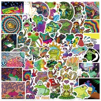 103050pcs cartoon psychedelic aesthetics frog graffiti sticker luggage notebook thermos cup waterproof wholesale