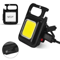 mini led torch portable usb rechargeable work light 500mah camping keychain light outdoor small pocket flashlight key light