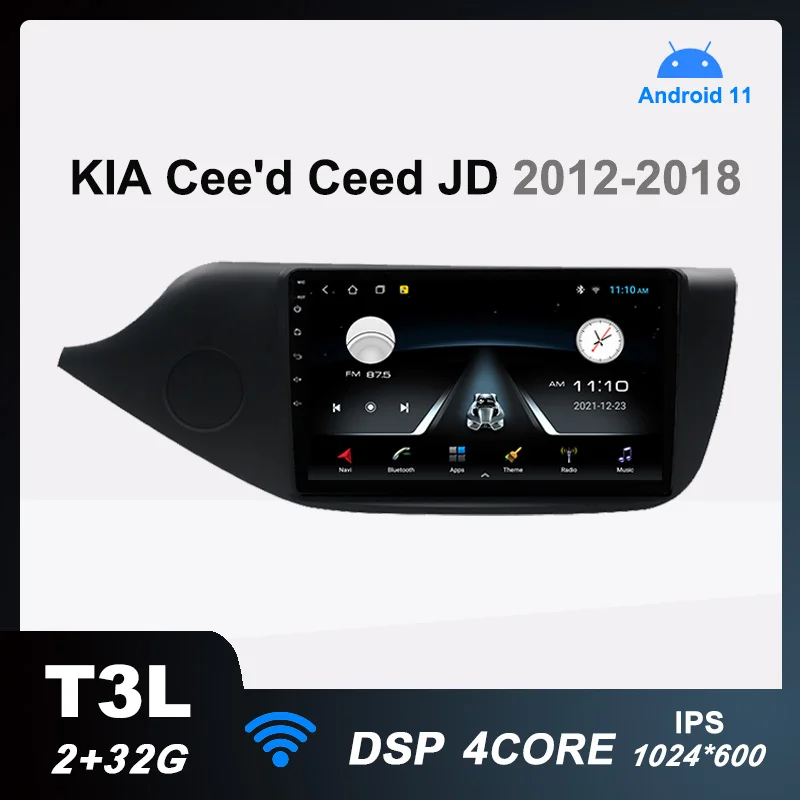 Автомагнитола T3L на Android 11 мультимедийный видеоплеер для KIA Cee ɽ CEED JD 2012-2018