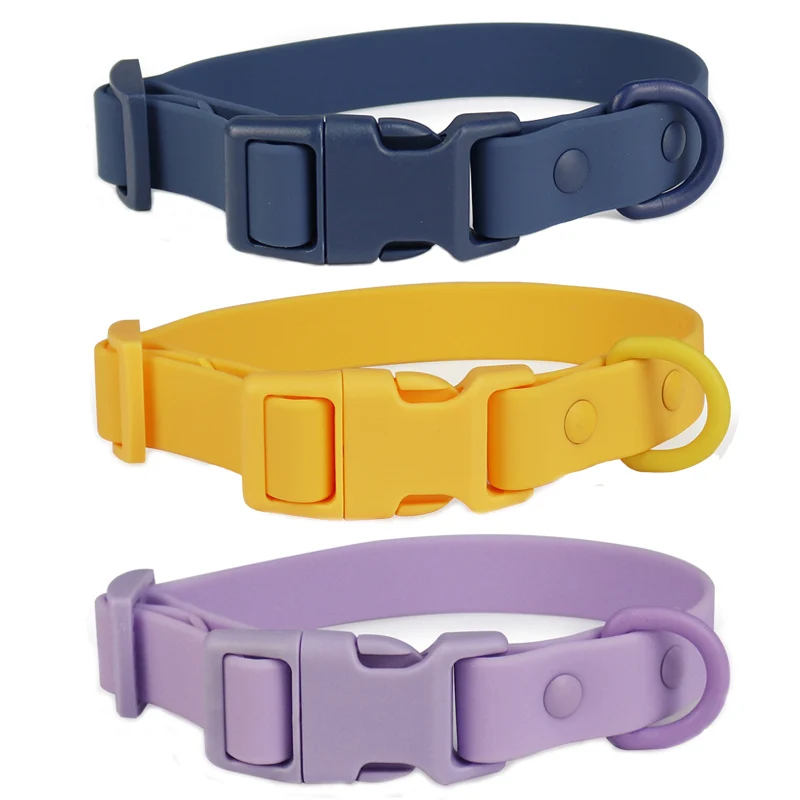 

Водонепроницаемый ошейник для собак, Прочный Регулируемый мягкий ошейник из ПВХ с резиновым покрытием, аксессуары для питомцев малого и ср...
