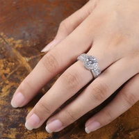 milangirl 2022 new product ladies wedding engaement ring round white crystal rhinestone zircon ring for party jewelry