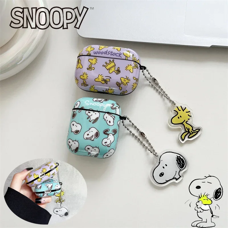 Фото Snoopy наушники для Airpods Pro, Силиконовая Bluetooth-гарнитура, милые мягкие Аксессуары для Airpods 1/2/3, защитный чехол, аксессуары №1