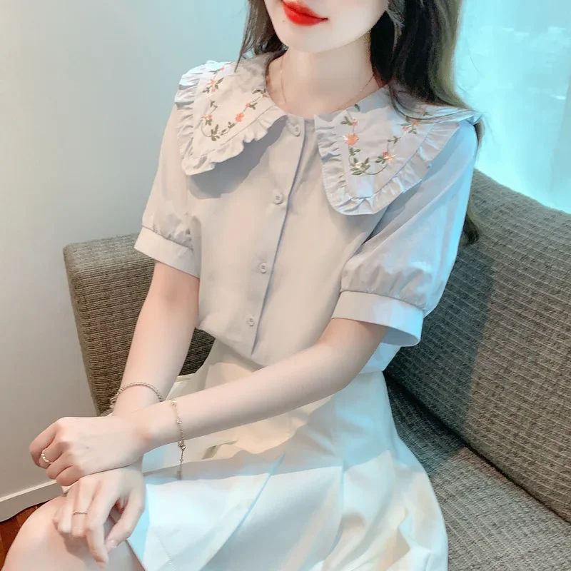 2024 модный вышитый облегающий Женский мягкий Элегантный Простой Топ во