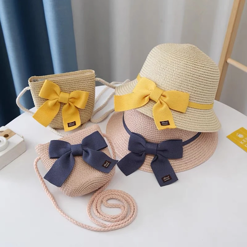

Детская шляпа от солнца для девочек, соломенная Кепка для путешествий, Пляжные шапки, шляпа рыбака, лето