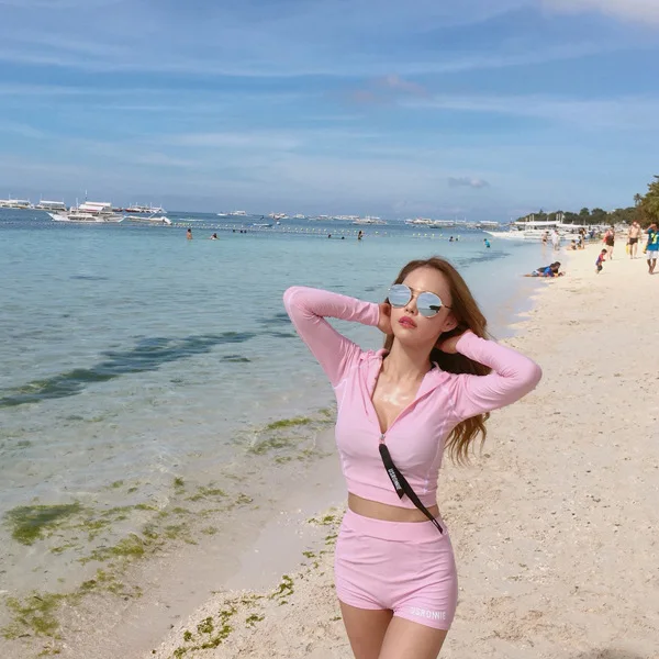 New Sexy Split Zipper Suit Hot Spring Long-sleeved Sunscreen Cover Belly Slimming Jellyfish Snorkeling Swimsuit 2022