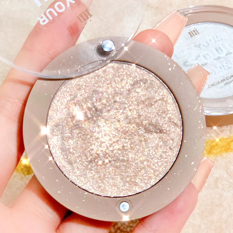 

Shimmer Shiny Highlighter Powder Mashed Potatoes Texture Highlighter Face Contour Brighten 3 Colors Highlighter Glitter Powder