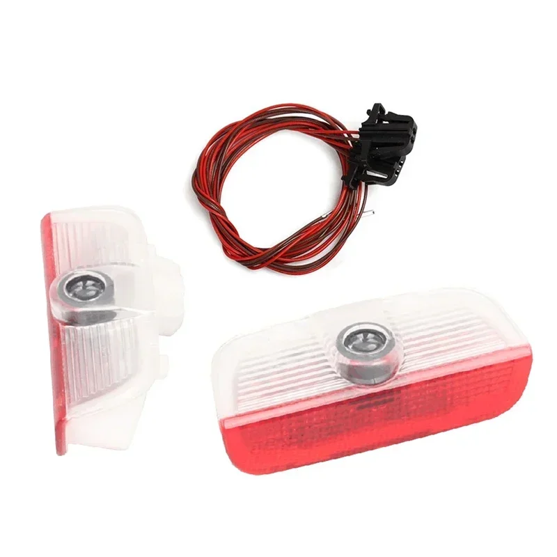 2Pcs LED Car Door Welcome Lights Projector Courtesy Lamp for Golf 5 6 7 8 SR R LINE LOGO Tiguan Arteon CC Jetta Passat EOS POLO