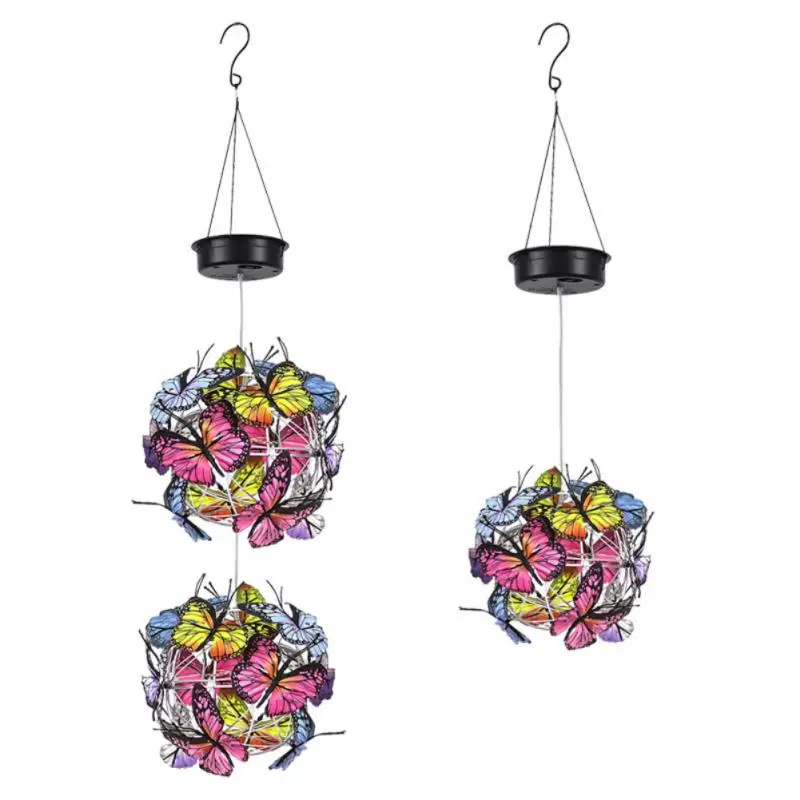 

Outdoor Solar Garden Lights Solar Powered Garden Stake Lights Butterfly Lights Waterproof Fairy String Lights Wind Chime Light