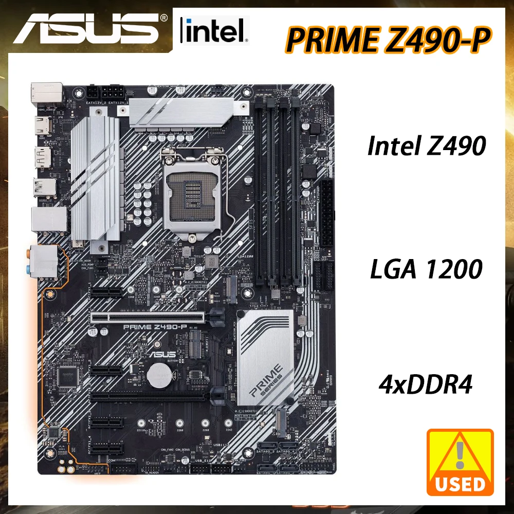 

Asus PRIME Z490-P LGA 1200 PCI-E 3.0 DDR4 128GB Intel Z490 Motherboard 4 SATA III Motherboard 2 M.2 ATX Placa-mãe 1200