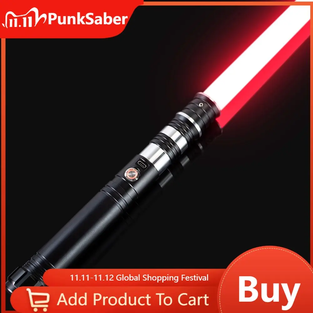 

PunkSaber Laser Sword Cosplay Dueling Gift Metal Hilt FX-FOC With Sound Fonts Light-Up Glowing Toys LED Lightsaber Sable De Luz