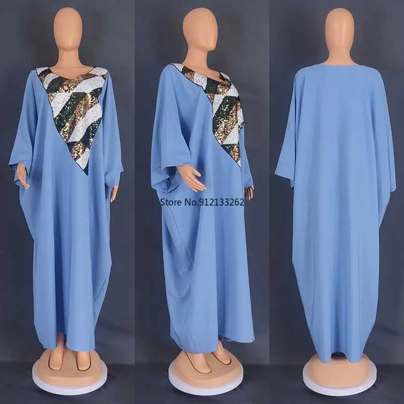 

African Dresses For Women 2023 Diamonds Traditional Dashiki Boubou Robe Africaine Femme Long Africa Maxi Dress African Clothes