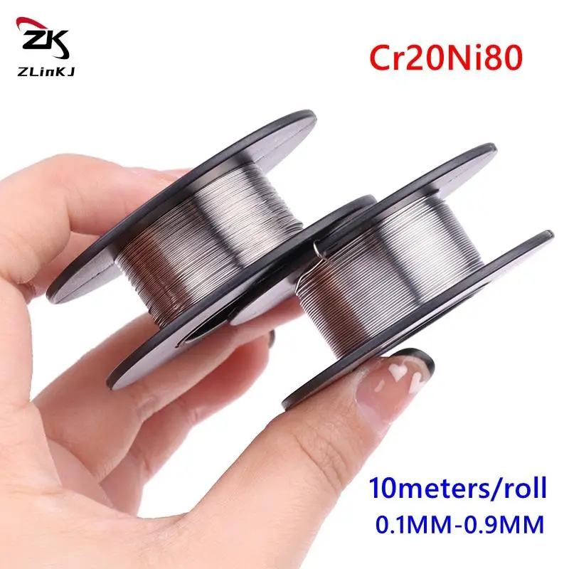 

10Meters/roll Nichrome Wire Diameter 0.1MM-0.9MM Cr20Ni80 Electric Heating Coil Resistance/heating Wire DIY For Atomizer New