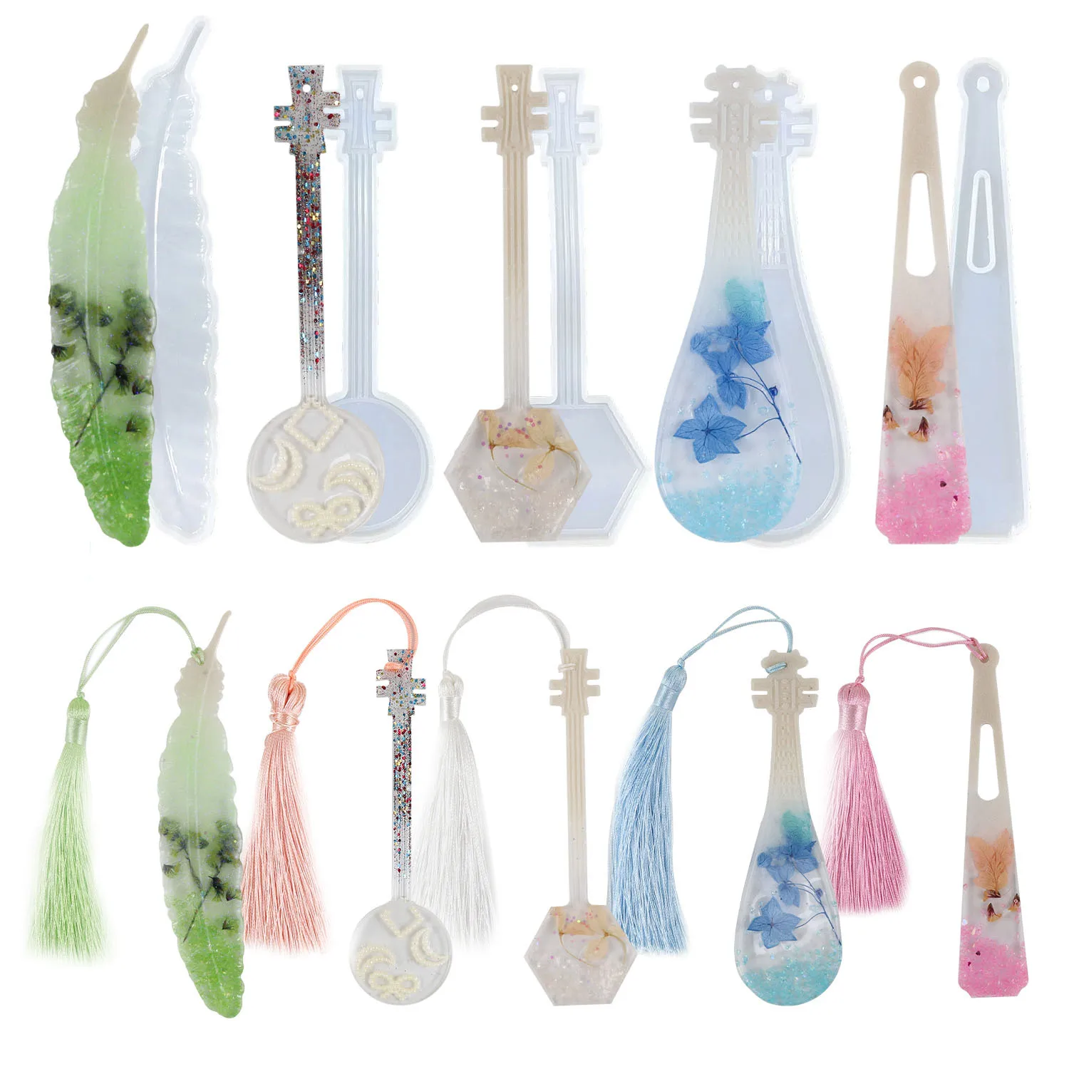 

Handmade New Creative Bookmark Silicone Mold Feather Bookmark DIY Crystal Epoxy Silicone Mold For Resin Jewelry Making Craft
