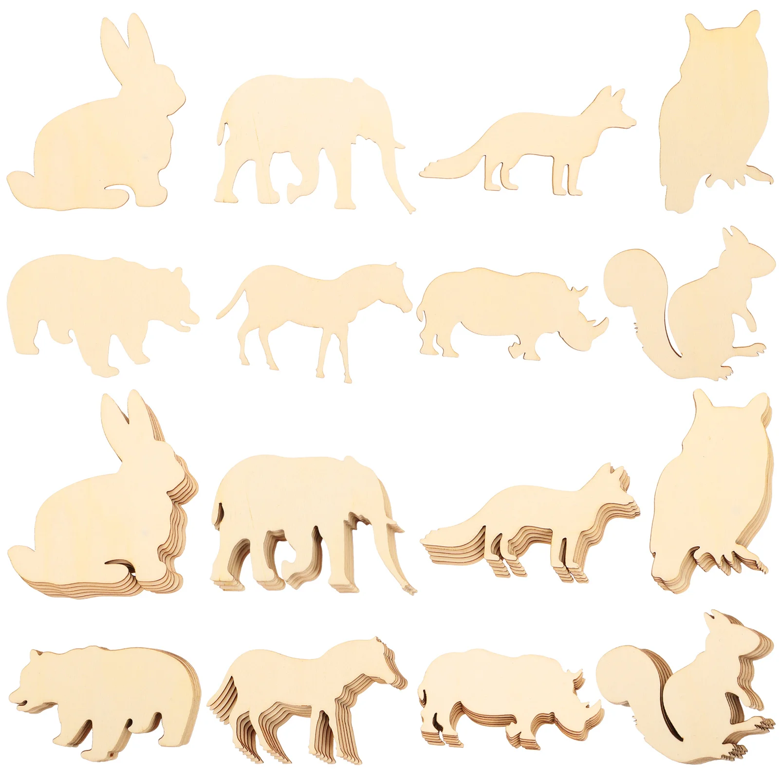 

Animal Shaped Wood Chips Unfinished Wildin Out Chic DIY Creative Cutout Cutouts