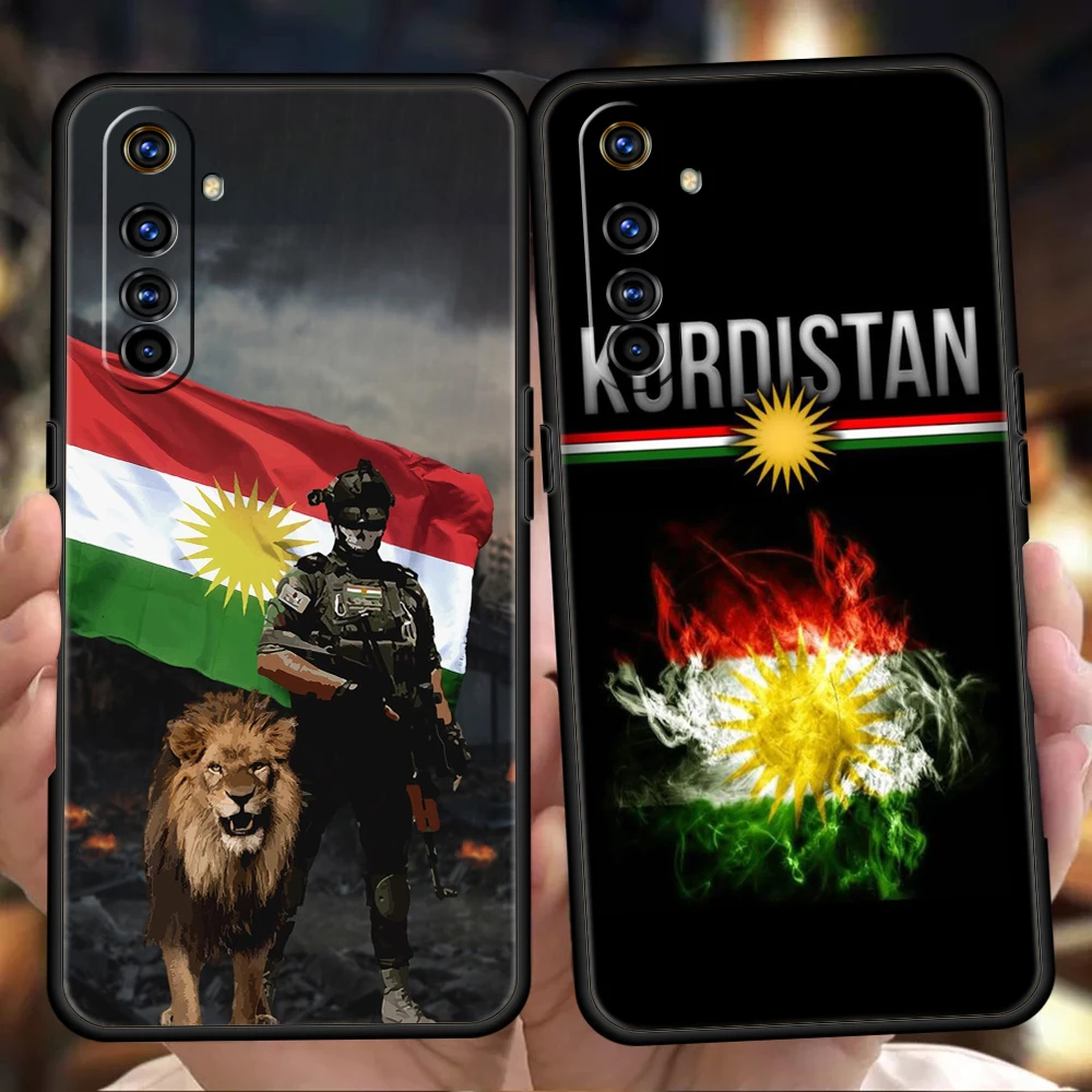 

Kurdistan Flag Phone Case for Realme 8 9 Pro Plus 8i 9i 6 7 GT2 C21 C25 C3 C11 Pro 5G Luxury Shockproof Silicon Shell Fundas Bag