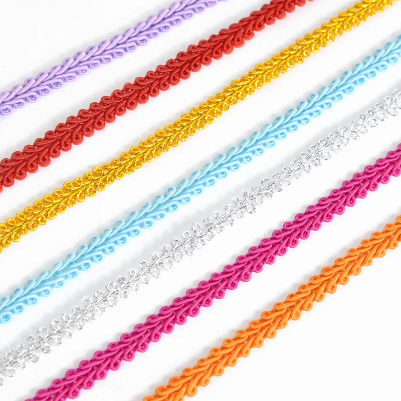 

10M/roll 8mm Lace Trim Ribbon Curve Lace Fabric Sewing Centipede Braided Lace Wedding Craft DIY Clothes Accessories Decoration