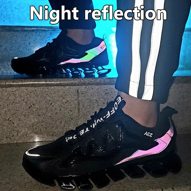 

Sneakers Men Shock Absorb Sports Shoes Breathable Knit Running Shoes Casual Walking Shoes Gym Workout Training Shoes Masculino