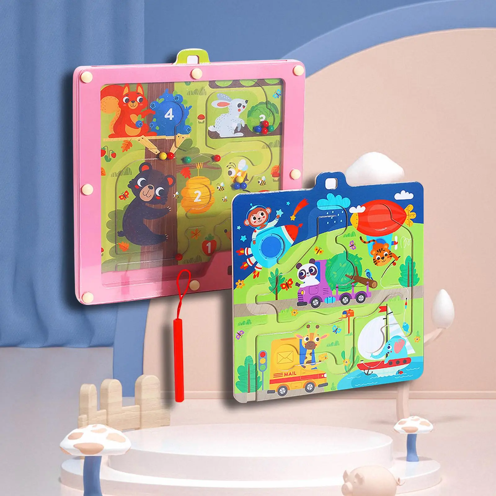 

Maze Puzzle Game Fine Motor Skill Activity Montessori Toys for Children Girls Boys