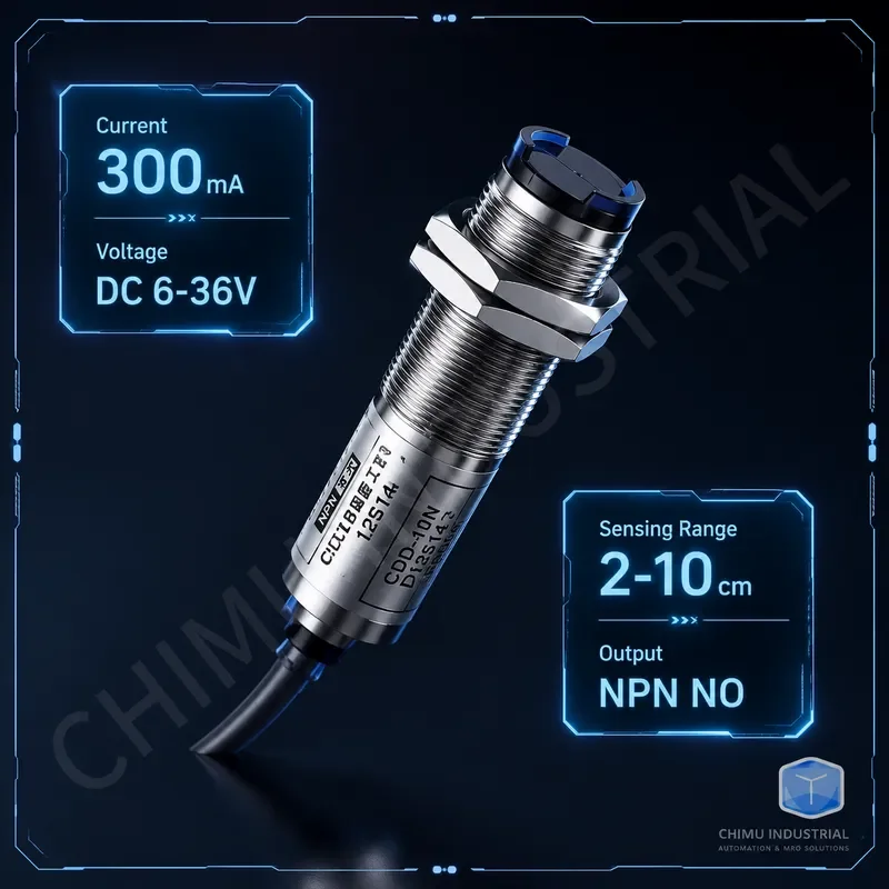 Фото 【CHIMU INDUSTRIAL】 Оптический датчик диффузного отражения CDD-11N, 4-проводной, NPN NO NC, 24В постоянного тока №2