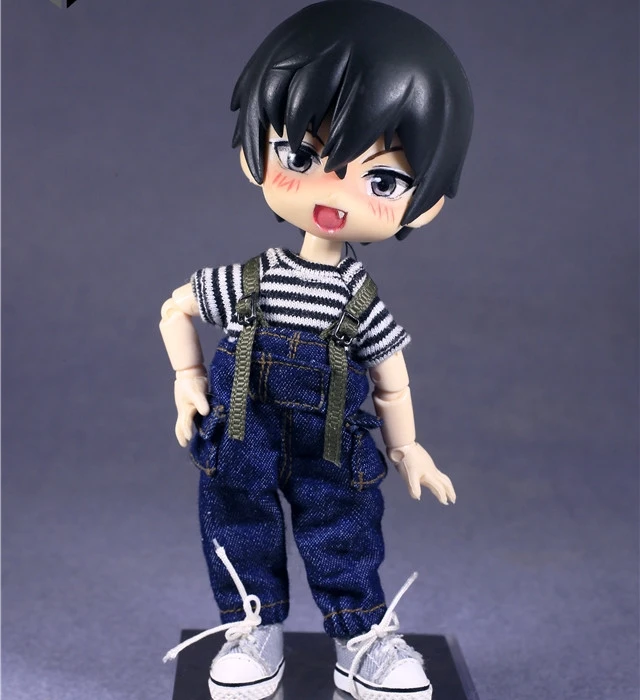 

Mini Doll Clothes for OB11 BJD DRB004 Boy Jeans Overalls