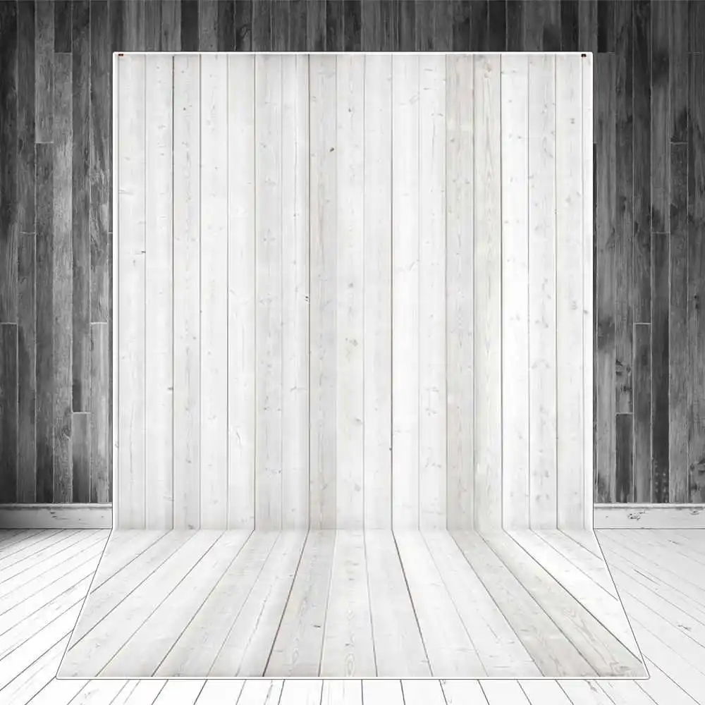 Wooden Board Photography Backdrops Stand Custom Grunge Retro Blue Wall Floor Planks Birthday Home Party Studio Photo Backgrounds enlarge