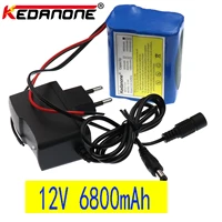 12v battery 6800mah 18650 lithium ion 6 8 ah rechargeable battery with bms protective plate lithium battery pack 12 6 v charger