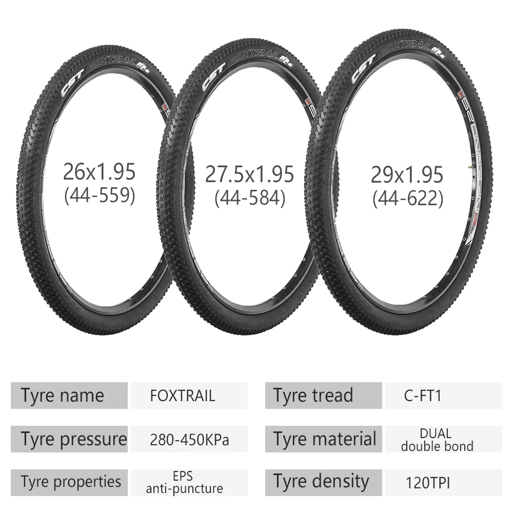 Велосипедные шины CST Foxrail MTB C-FT1 120TPI 26/27 5/29 дюймов x 1 95 Сверхлегкие гоночные