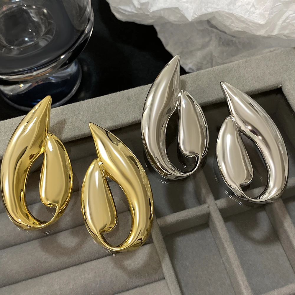 Greatera уникальный дизайн глянцевые серьги-гвоздики в форме капли воды для женщин