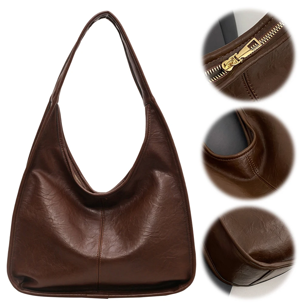 Женская сумка-хобо из ПУ кожи с верхней ручкой