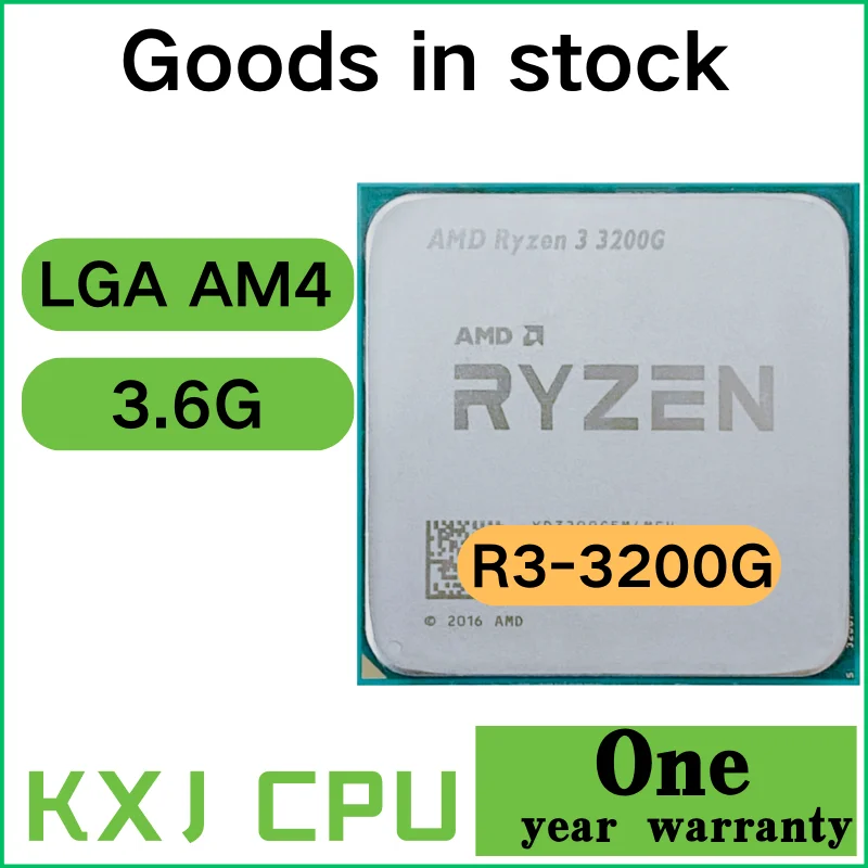 

Процессор AMD Ryzen 3 3200G R3 3200 ГГц, игровой четырехъядерный процессор Zen + 3,6, 65 Вт, L3 = 4M YD3200C5M4MFH разъем AM4