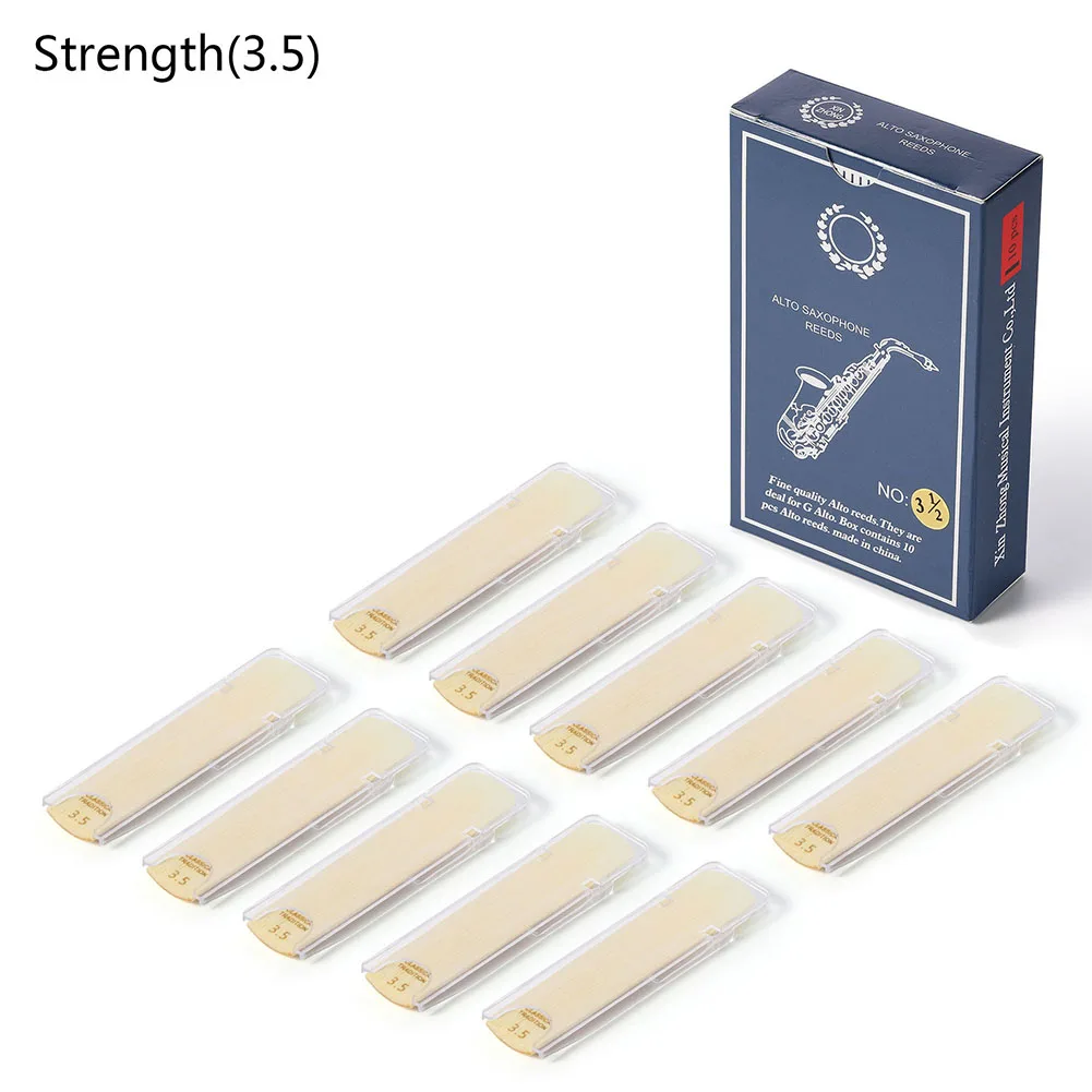 

10PCS Alto Saxophone Reeds Full Size Strength 1.0 1.5 2.0 2.5 3.0 3.5 Musical Woodwind Instruments Saxophone Accesseries
