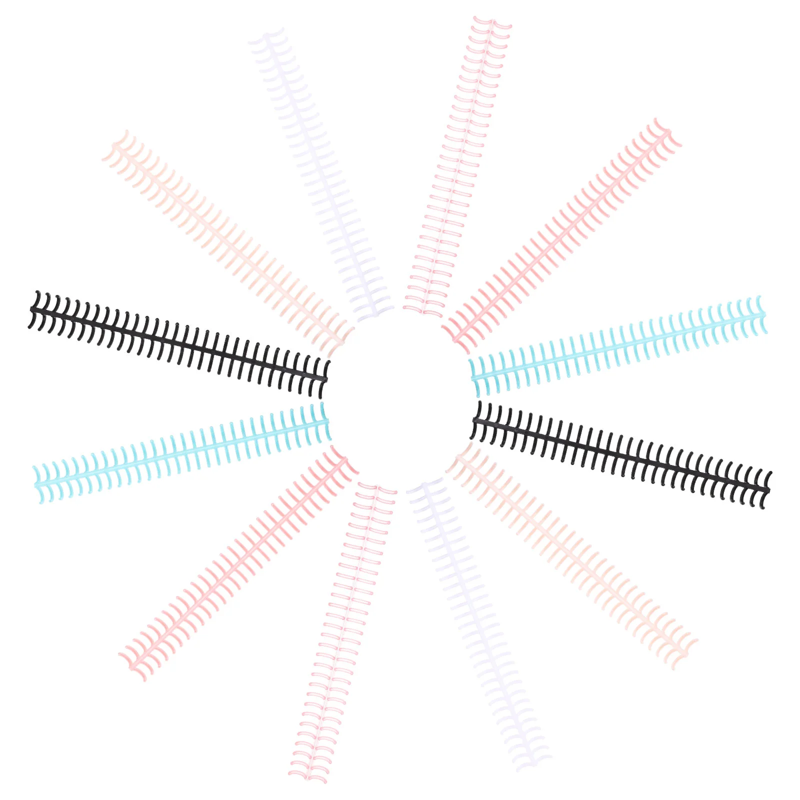 

12 Pcs Black Binders Plastic Loose-leaf Coil Creative Stationeries Hinges Book Notebook Binding Colored Binding Spiralss Office