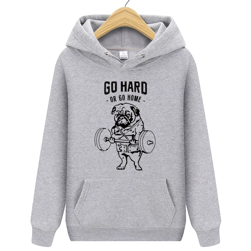 

Новинка 2020, мужские толстовки, оранжевые осенние новые хлопковые повседневные свитшоты с принтом собаки для тяжелой атлетики, мужские/женс...